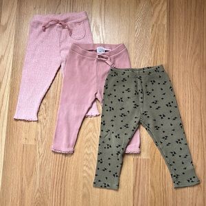 Zara Baby Set of 3 Girls Leggings 12-18 Months